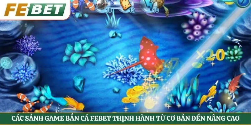 Các sảnh game bắn cá Febet thịnh hành từ cơ bản đến nâng cao