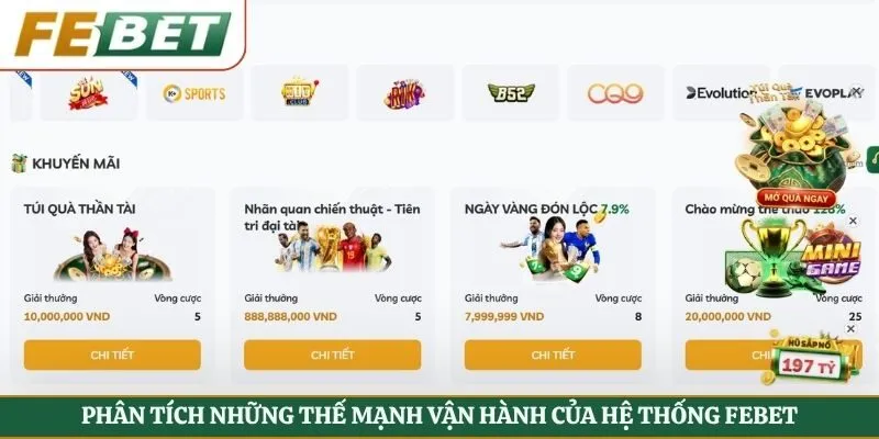 Phân tích những thế mạnh vận hành của hệ thống FEBET