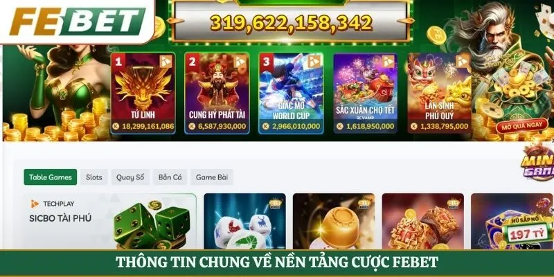 Thông tin chung về nền tảng cược FEBET